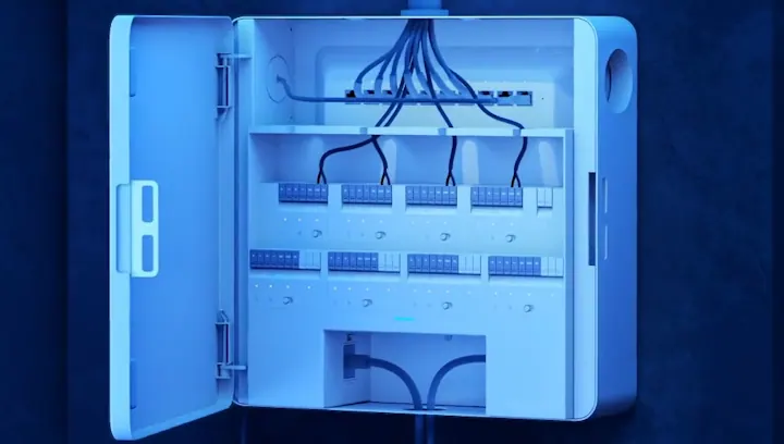 Contrôleur de contrôle d'accès Ubiquiti UniFi Access installé dans un coffret